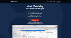 Desktop Screenshot of mendeley.com