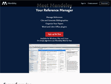 Tablet Screenshot of mendeley.com