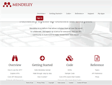 Tablet Screenshot of dev.mendeley.com
